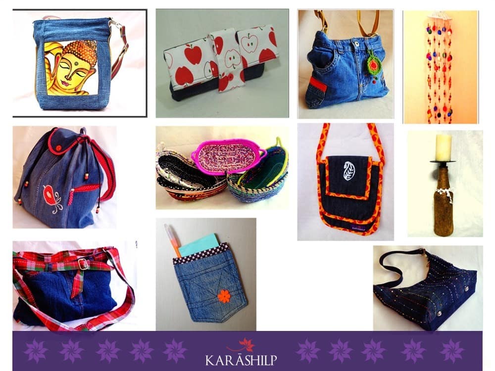 Karaashilp upcycled denim products